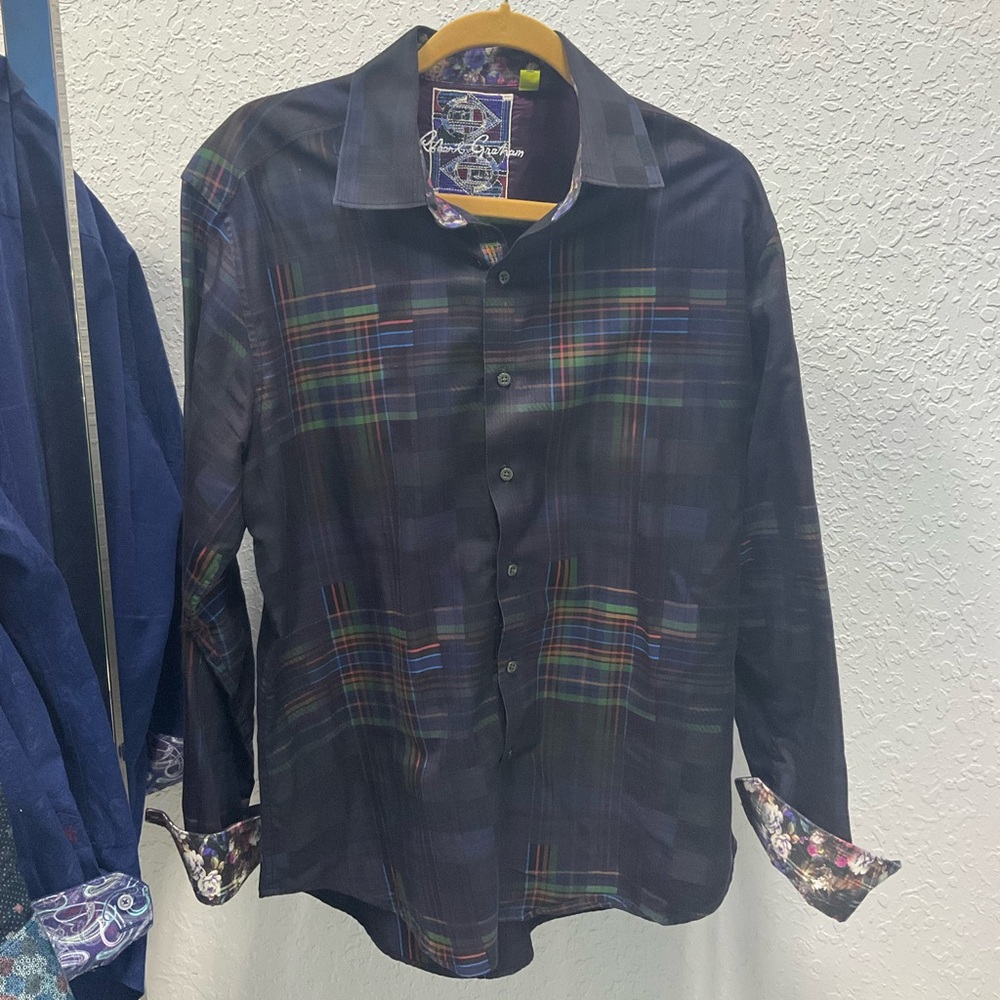 Robert Graham Multicolored Long Sleeve Button Up Shirt, size L